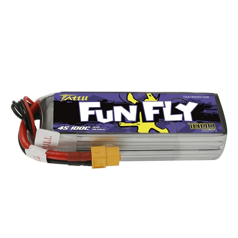 Tattu Funfly Series 1800mAh 14.8V 100C 4S1P Lipo Battery Pack with XT60 Plug