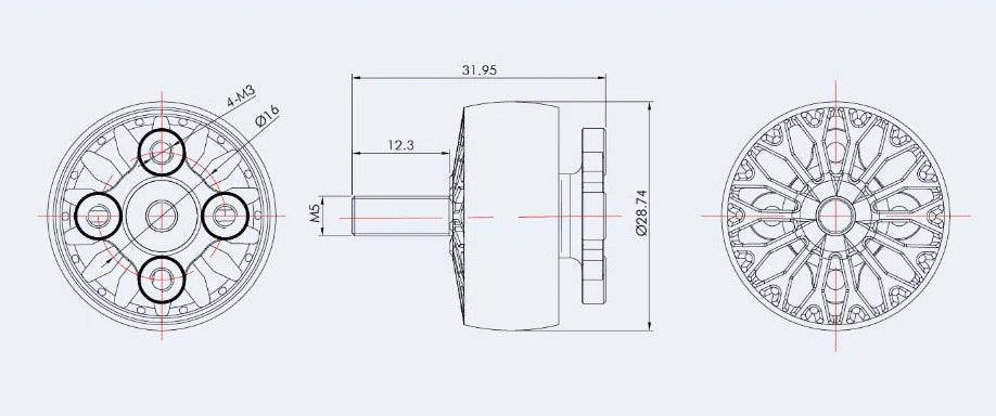 T-Motor IT'S 2208 Motor - 1750KV