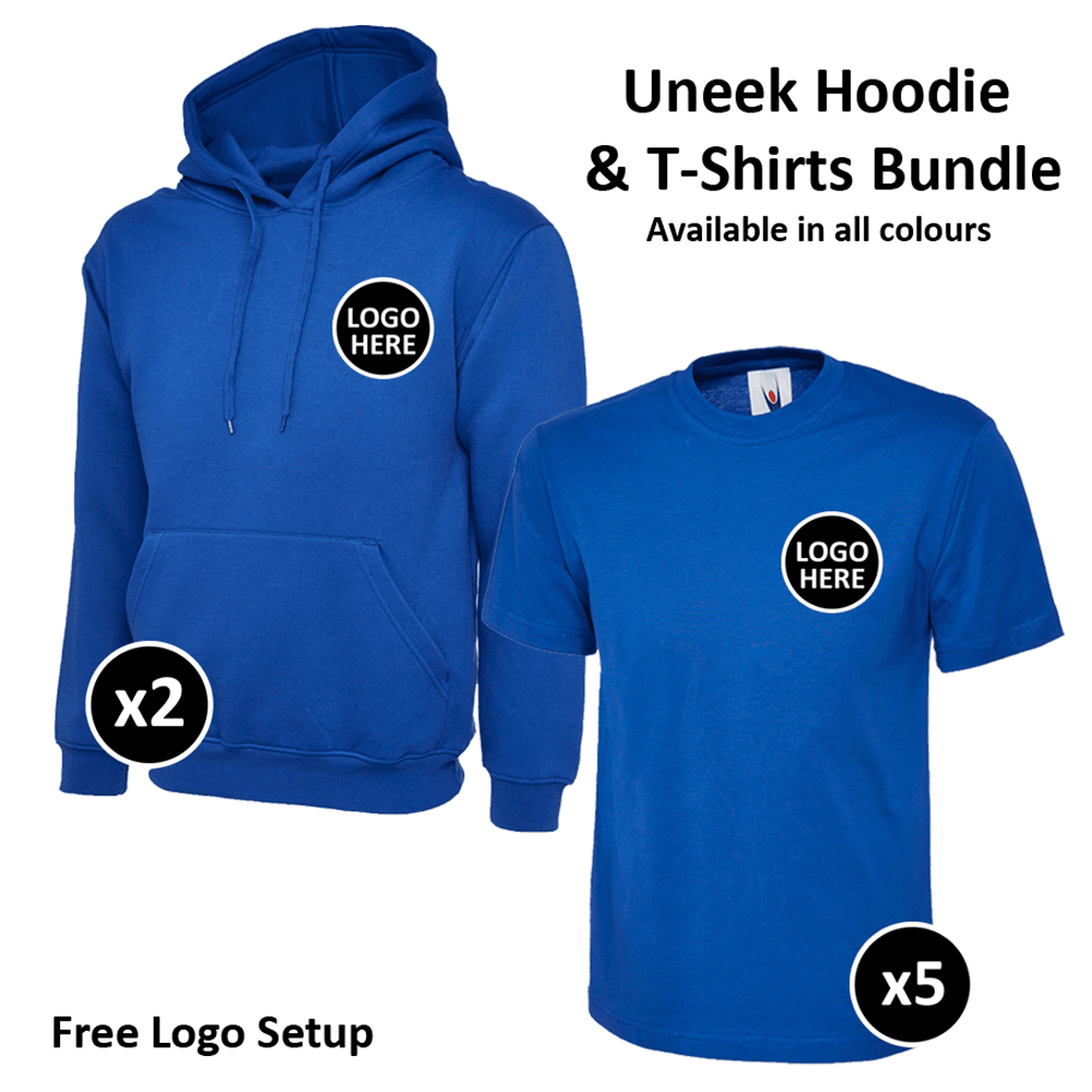 Uneek Hoodie & T-Shirts Bundle - 7 Items