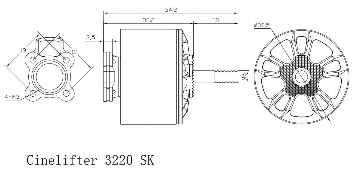 Xnova CineLifter Line SK 3220 Brushless Motors