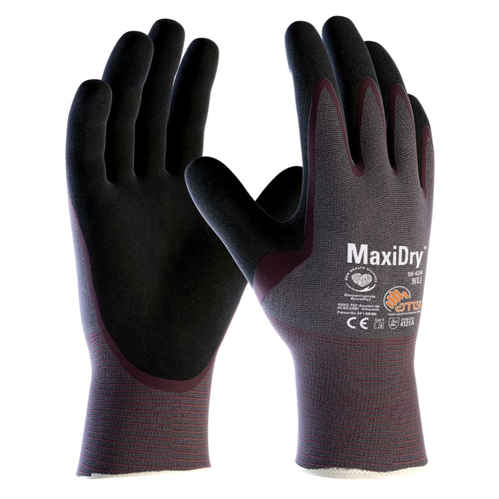 ATG MaxiDry 56-424 Palm Coated Liquid Proof Gloves  (12 Pack)