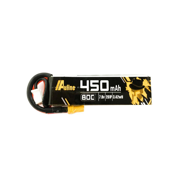 AuLine 450mAh 2S 7.6V HV 80C XT30 Lipo Battery (2 pack)