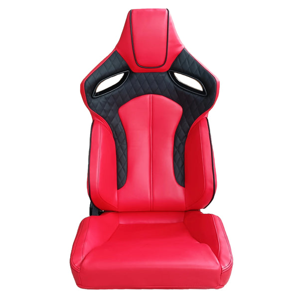 JIABEIR 9007 Red Leather Adjustable Interior Accessories Simulator Sim Bucket Car Racing Seats