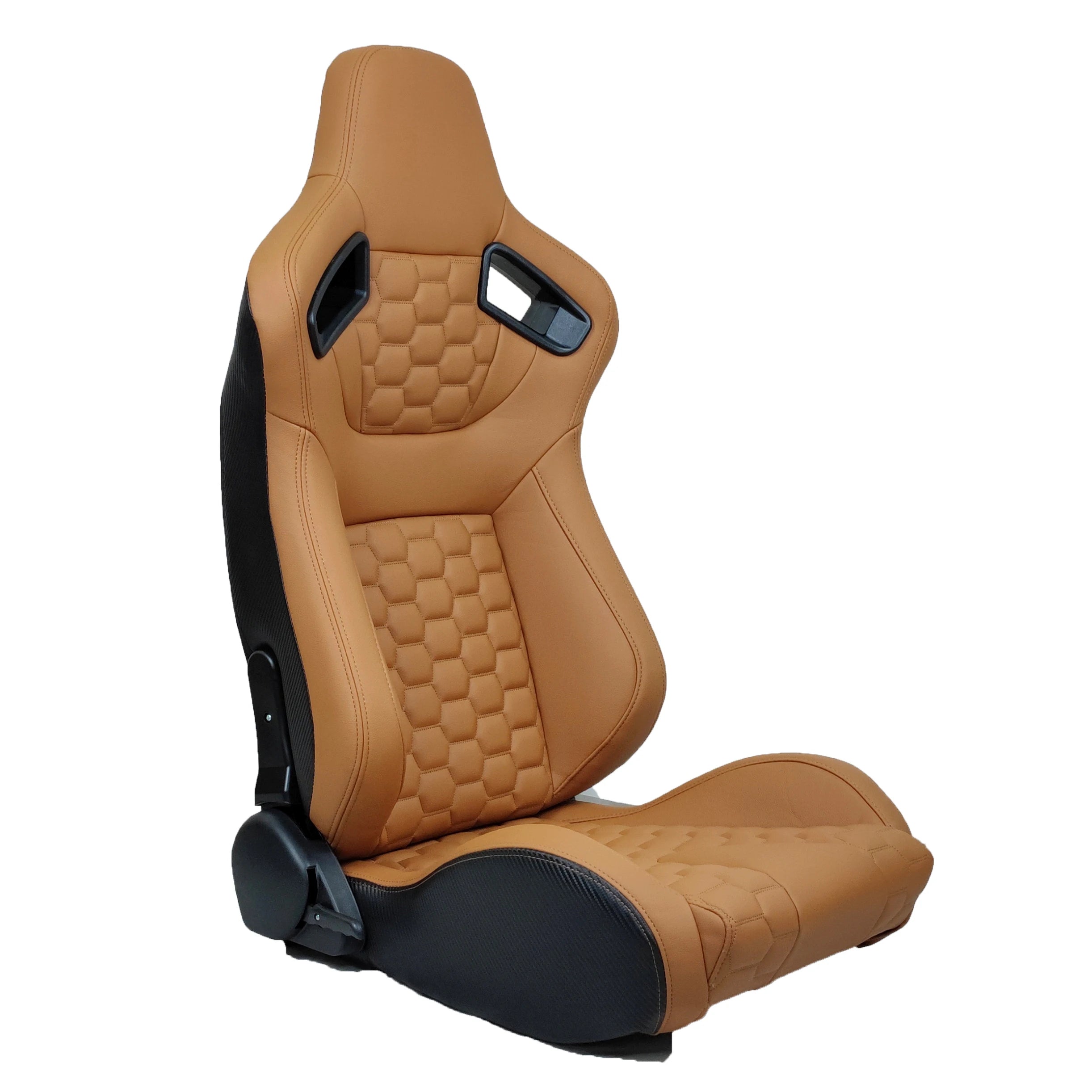 JIABEIR 9008 Brown High Quality Leather Adjustable Simulator Sim Bucket Car Racing Seats