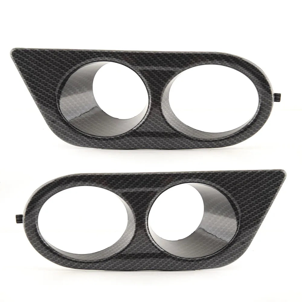 Carbon Fiber Fog Light Cover for BMW E46 M3 2001-2006 Glossy Black Fog Lights Grill Frame Surrounds Air Duct Fog Lamp Hood
