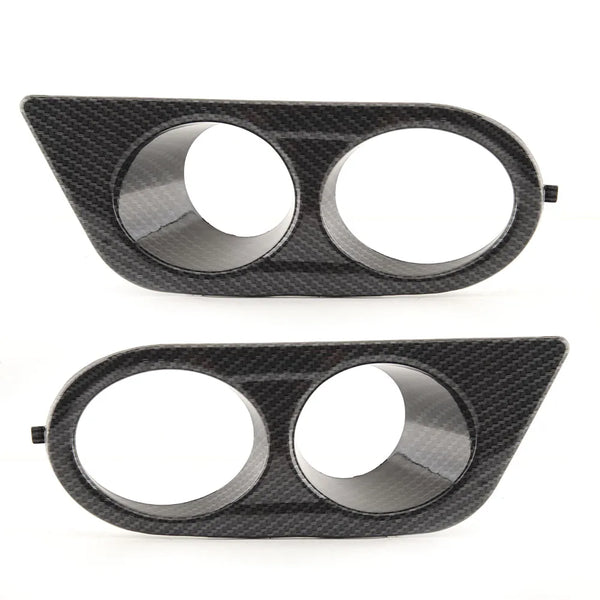 Carbon Fiber Fog Light Cover for BMW E46 M3 2001-2006 Glossy Black Fog Lights Grill Frame Surrounds Air Duct Fog Lamp Hood