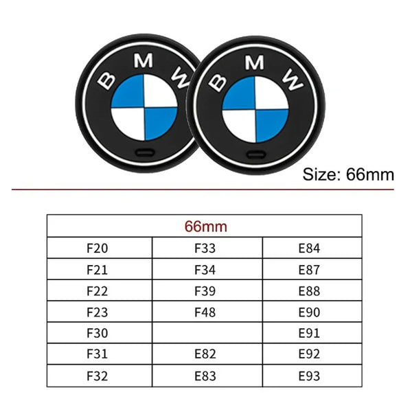 2PCS Car Cup Mat FOR BMW X1 X2 X3 X4 X5 X6 1 2 3 4 5 6 7 Sereis F30 F34 E90 G20 F20 F21 F22 F07 F10 F11 E60 G30 F48 F15 G06 E83