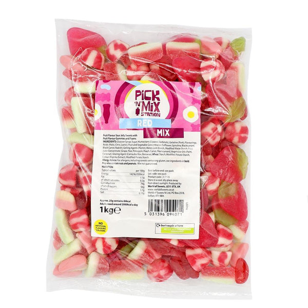 1kg Red Sweets Mix Bag