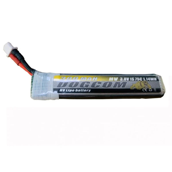 DogCom 1S 300mAh 75C HV BT2.0 LiPo Battery