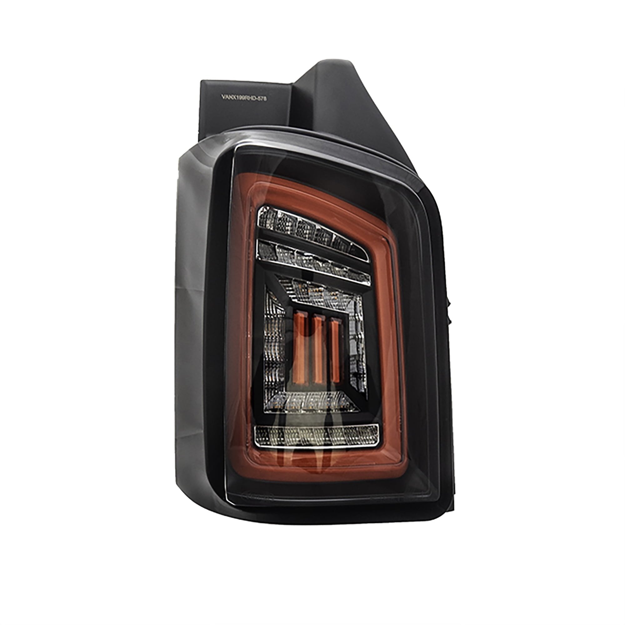 For VW T5 Transporter MK3.1 Van Barndoor LED Rear Lights Clear Ideal LED Full Frame Led Light- Bar