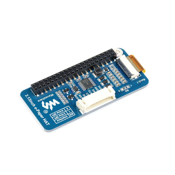 250x122, 2.13inch E-Ink display HAT for Raspberry Pi