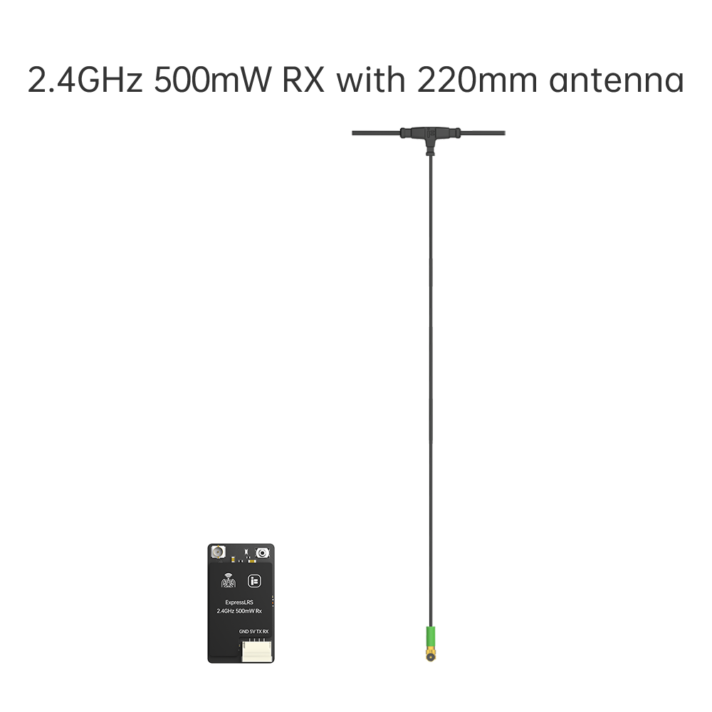 IFlight ExpressLRS 2.4Ghz ELRS 500mW Receiver (40mm Antenna)
