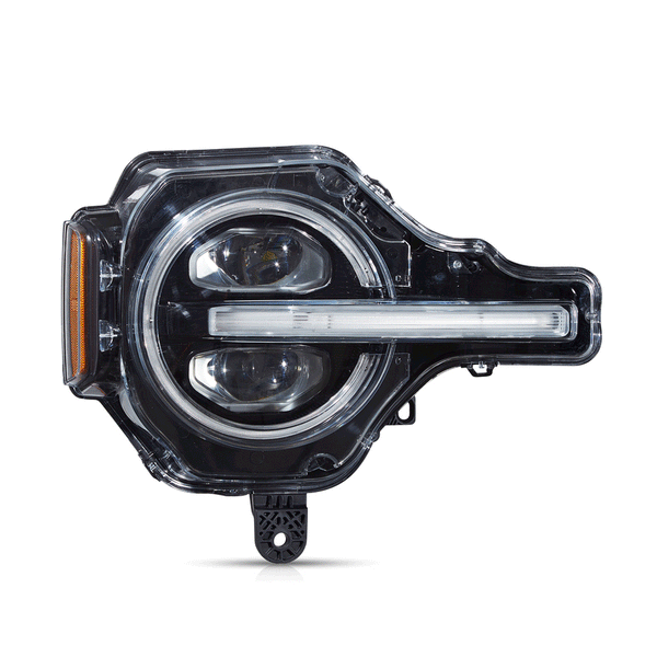 VLAND 20-24 Ford Bronco Full LED Projector RGB Headlights - Streamer led effect LHD