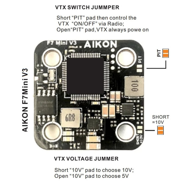 Aikon F7 Mini HD V3 20x20 Flight Controller
