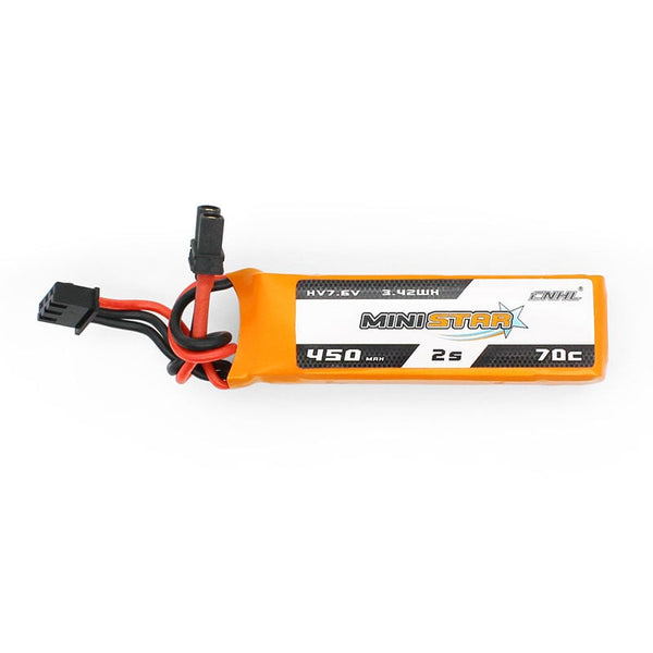 3x CNHL MiniStar HV 450mAh 7.6V 2S 70C Lipo Battery XT30