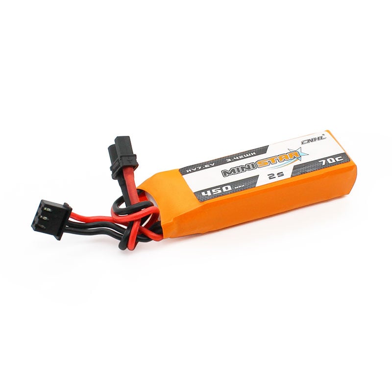 3x CNHL MiniStar HV 450mAh 7.6V 2S 70C Lipo Battery XT30