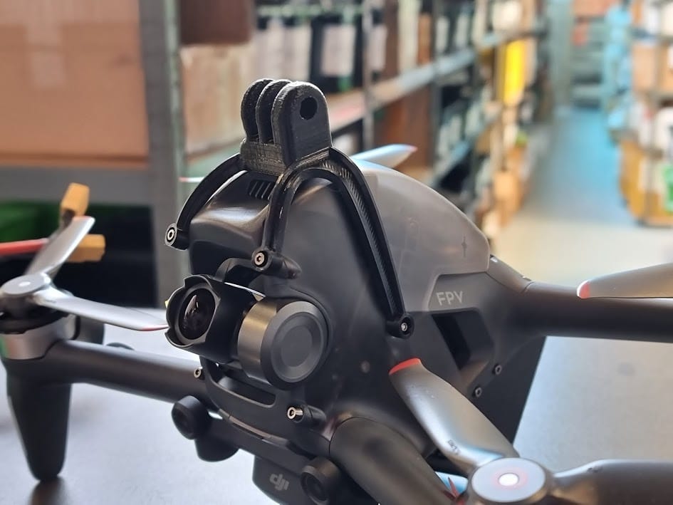 Action Camera Mount Base (Gopro) for DJI FPV Drone - TPU 3D Printed