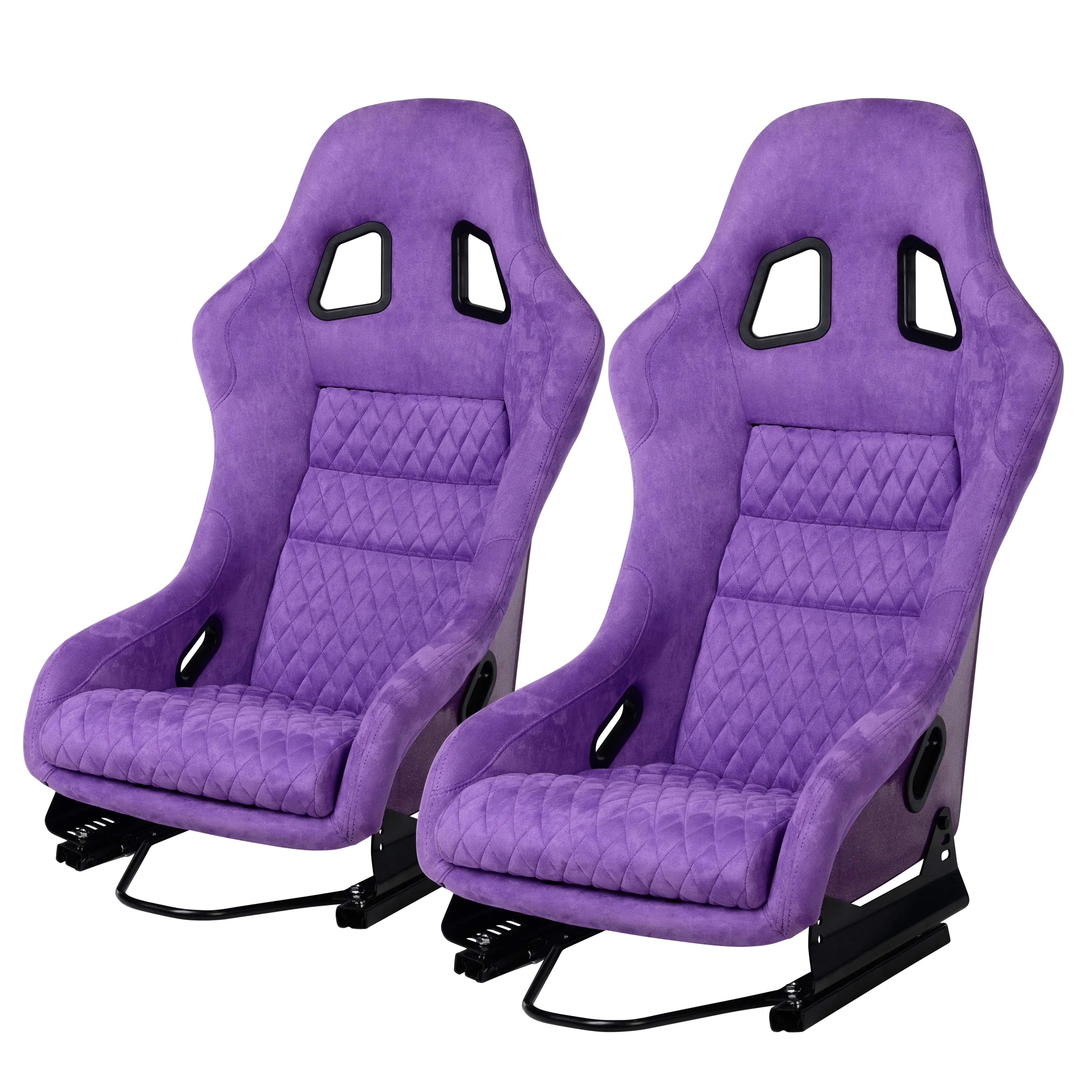 JIABEIR 1022BB Adjustable Purple Colorful Glitter Back Car Vehicle Sport Simulator Universal SIM Bucket Racing Fiberglass Seats