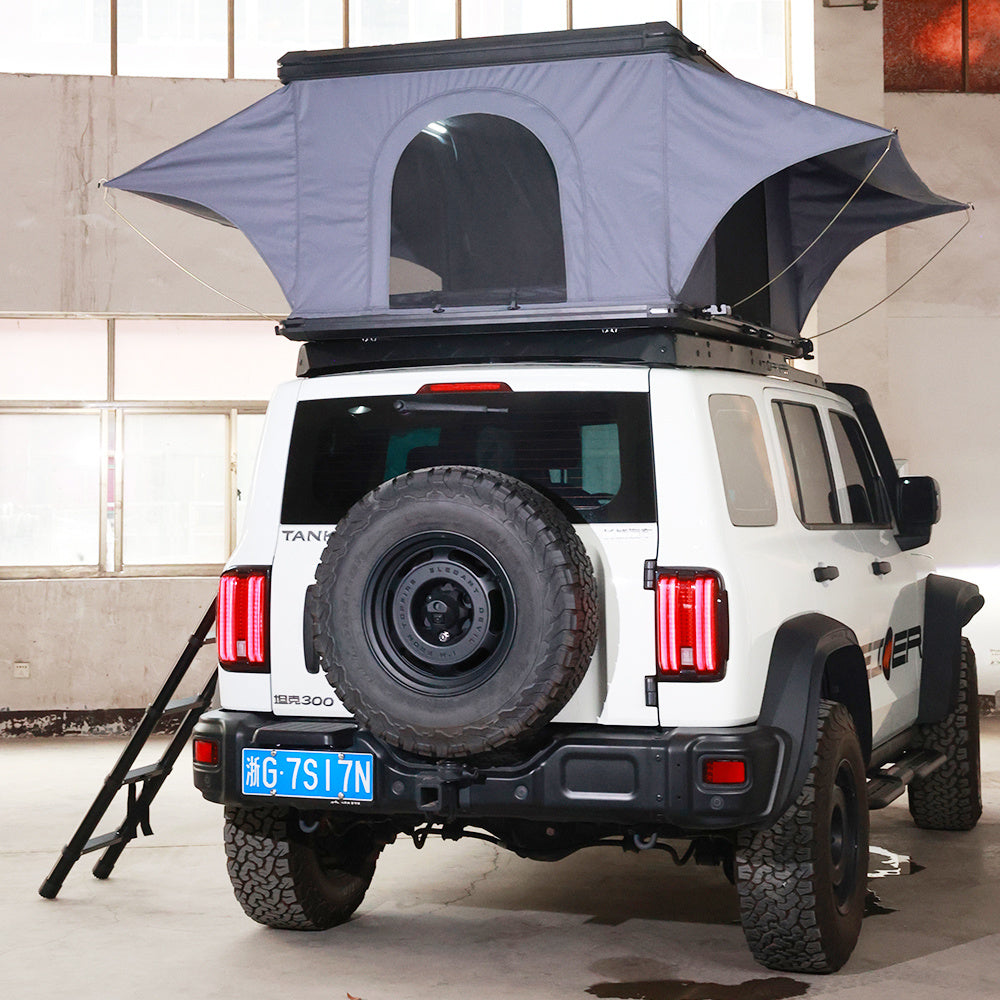WEIER WERT-002 Vehicle Aluminum Hard shell Pop Up Roof Top Tent - For Car / RV / Pickup / Van / Camper / 4x4