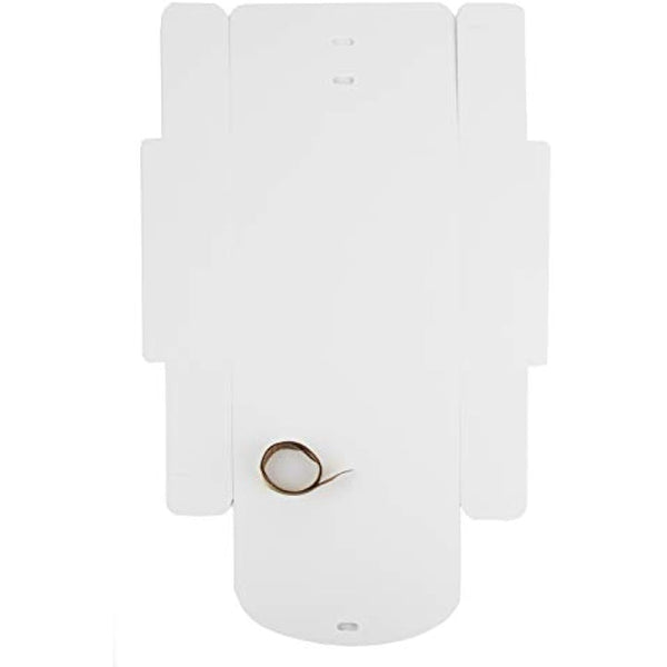 Emartbuy Pack of 12 Square Shaped Presentation Gift Box, 16.5 cm x 16.5 cm x 5 cm, Easy Assembly, White Box with Bow Ribbon