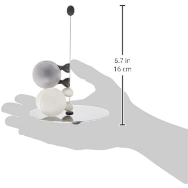 Alessi Lilliput Salt and Pepper Set with Magnetic Base, Black/ White