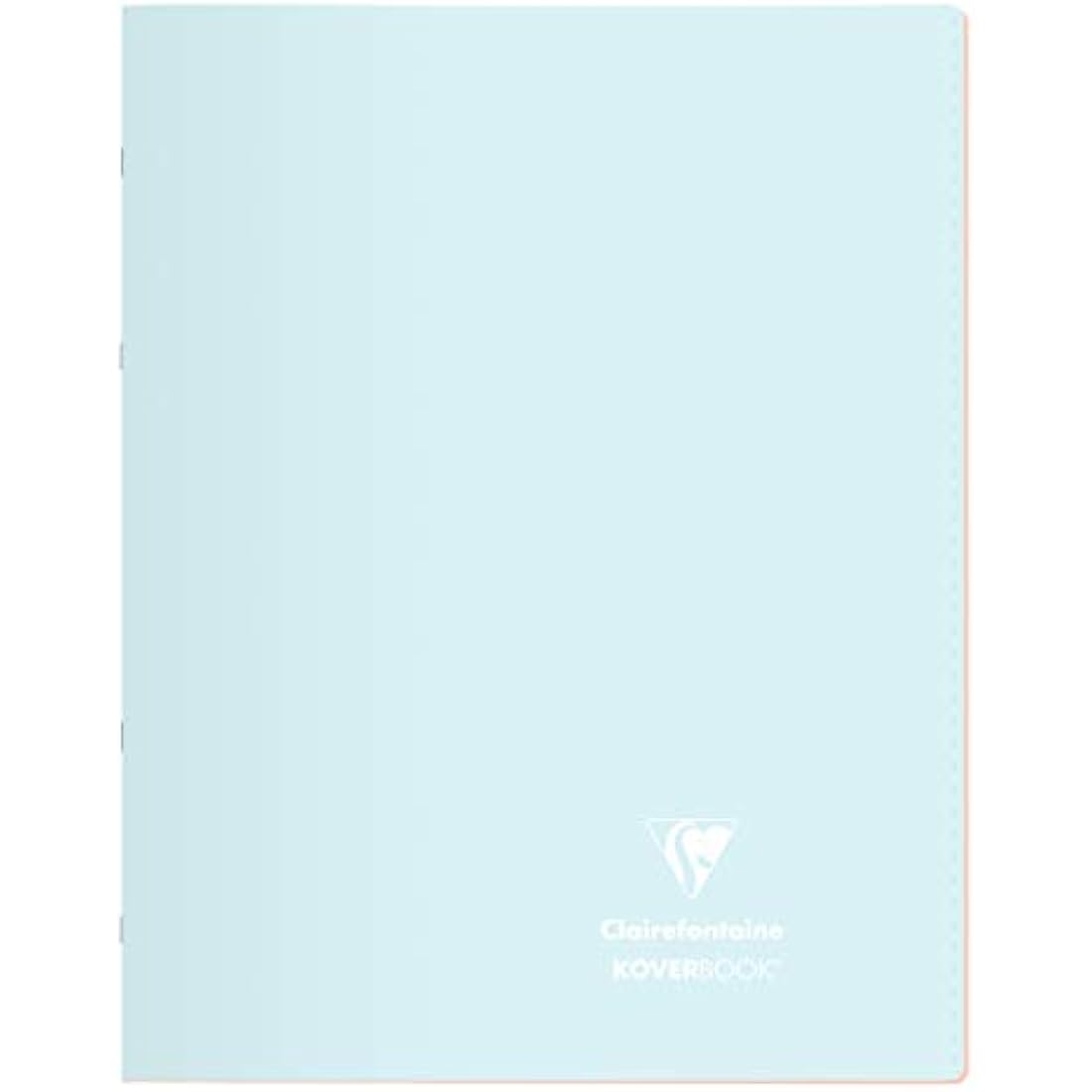 Clairefontaine 981481C Lot de 10 Cahiers Agrafés Koverbook Blush - 24x32 cm - 96 Pages Grands Carreaux - Papier Blanc 90 g - Couverture Polypro Opaque - Couleurs Aléatoires