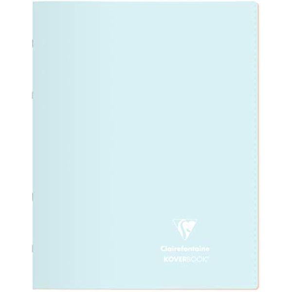 Clairefontaine 981481C Lot de 10 Cahiers Agrafés Koverbook Blush - 24x32 cm - 96 Pages Grands Carreaux - Papier Blanc 90 g - Couverture Polypro Opaque - Couleurs Aléatoires