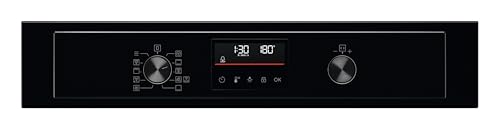 AEG 3000 Series Surroundcook Integrated Oven BEX335011B, 72L Multilevel Cooking, Turbo Grill, Defrost, Led Display, XL Baking Tray, Aqua Clean, Built-in Oven 590x560x550mm, Class A+++ Black