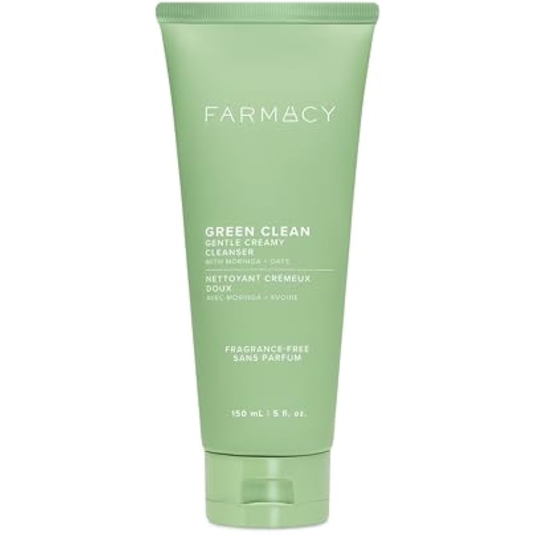 Farmacy Gentle Creamy Face Cleanser - Hydrating Facial Cleanser to Nourish + Help Remove Makeup + Impurities - Enriched with Aloe + Moringa Oil to Soothe, Purify + Refresh Skin - 150ml