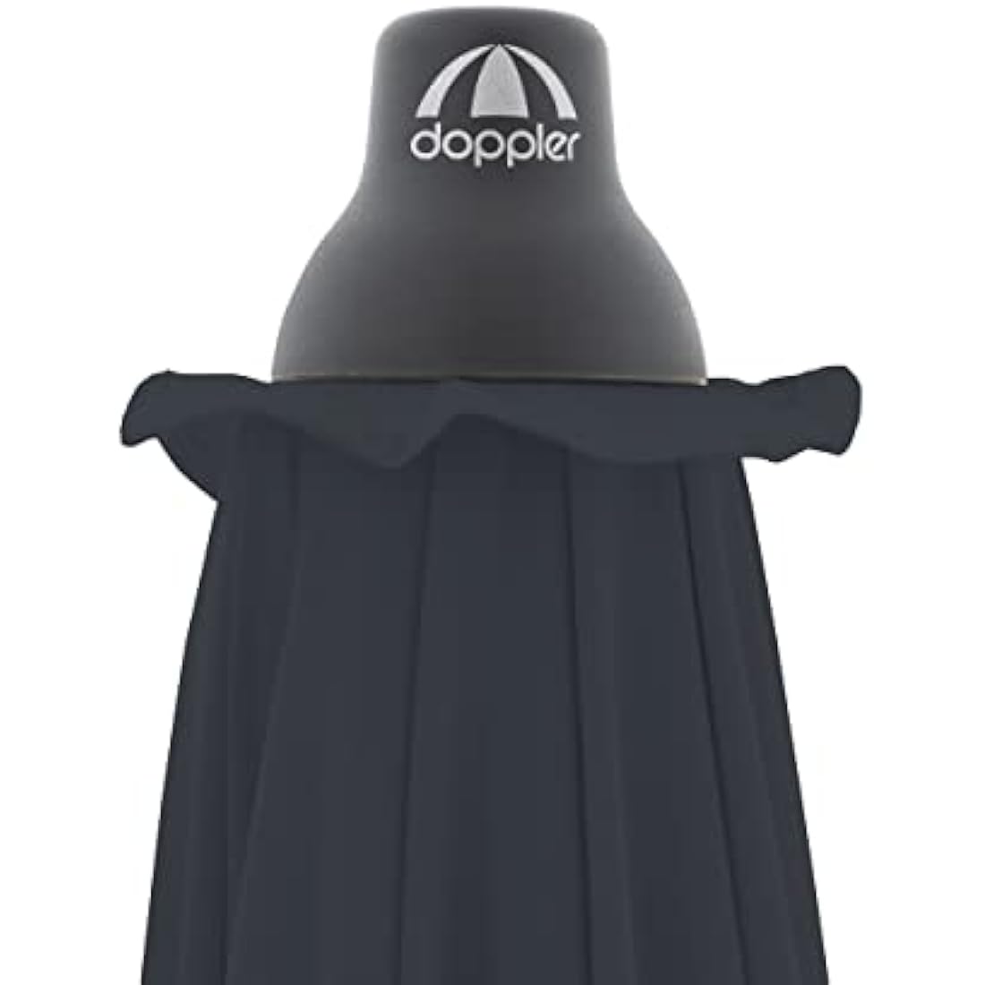 Doppler Asia Look SL-AZ Auto Tilt Parasol, 250 cm, Anthracite, Garden Umbrella, Bendable, Crank Umbrella with UV Protection 50+, Aluminium Crank Umbrella, Rain-Repellent Polyester Canopy