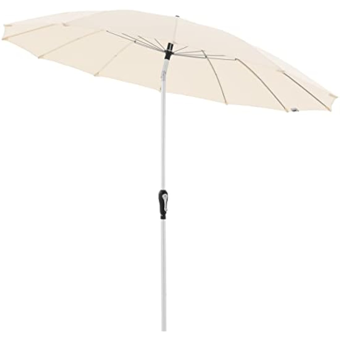 Doppler Parasol Asia Look SL-AZ Auto Tilt 250 cm Nature I Garden Umbrella Bendable I Crank Umbrella with UV Protection 50+ I Crank Umbrella Made of Aluminium I Rainproof Polyester Umbrella Roof