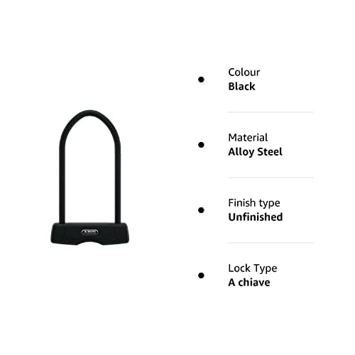ABUS U-lock Granit 460 + USH460 bracket - bicycle lock with round shackle security level 9-230 mm shackle height