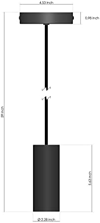 Philips Hue Hanging Black Cord Fixture for LED Smart Lighting [E27 Edison Screw Socket] Easy Installation for Indoor Home Lighting. Bedroom, Livingroom and Dining.