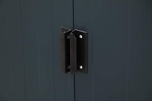 Duramax ECO 8 x 8 (6.35 m2) Metal Garden Storage Shed, Hot-Dipped Galvanized Metal Garden Shed, Tool Storage Shed, Strong Reinforced Roof Structure, Maintenance-Free Metal Shed, Anthracite