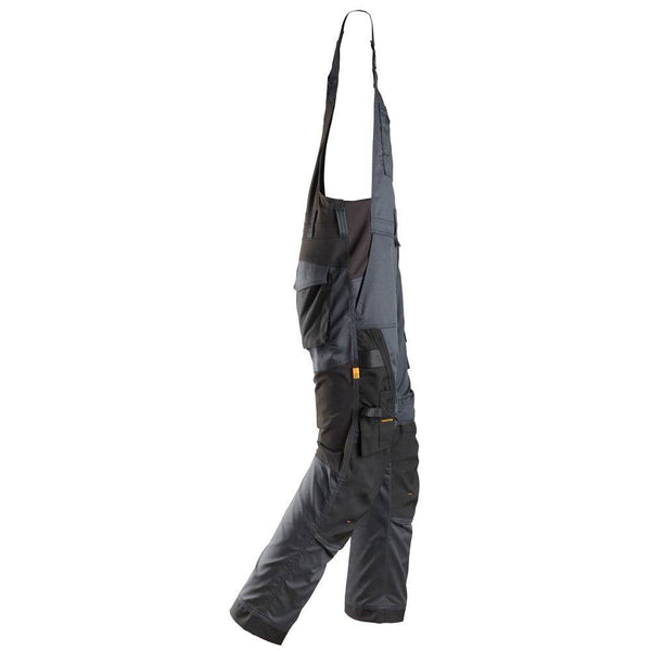 Snickers 6051 AllroundWork Stretch Bib & Brace Trousers Steel Grey, 41" Waist 30" Leg-Snickers 116