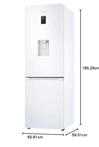 Samsung Classic Fridge Freezer, with Wine Shelf, Features Big Door Bin, All Around Cooling and SpaceMax Technologies, Silver, 7 Series, RB34C652ESA/EU