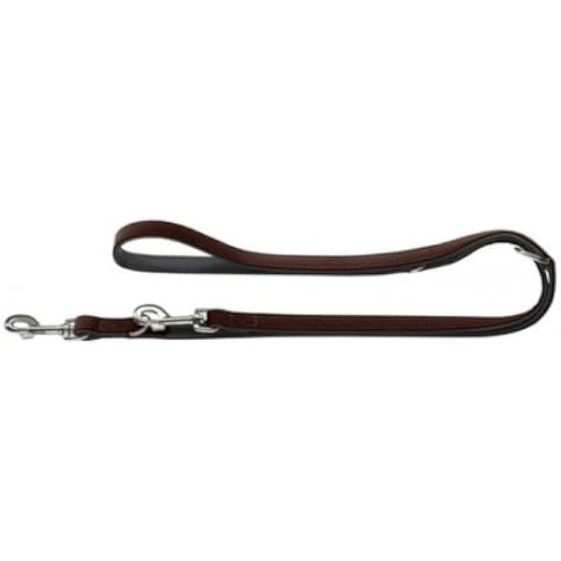 HUNTER Softie Art-Nubuk Nickel Training Lead Rope, 15 x 200 cm, Medium, Brown/Nappa Black