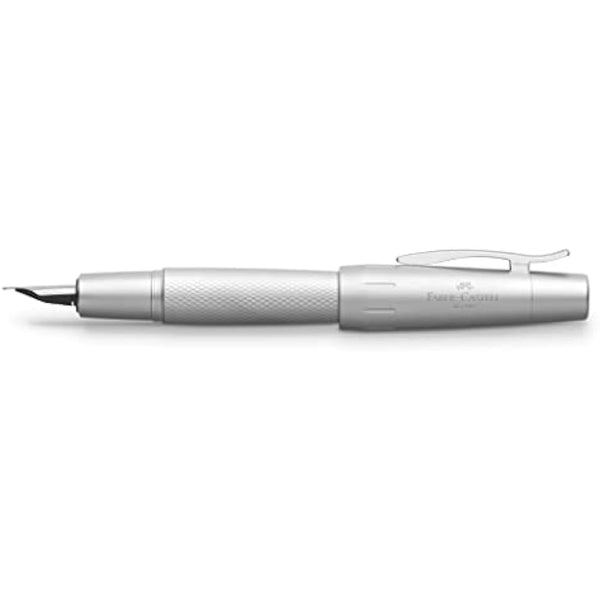 Faber-Castell E-motion B Fountain Pen - Pure Silver