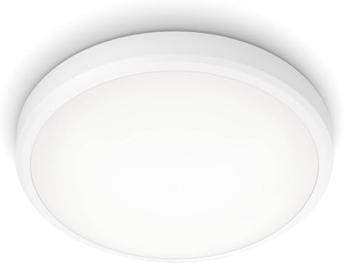 Philips LED Doris Bathroom Ceiling Light 4000K 17W IP44 [Cool White - White] for Indoor Lighting, Bathroom and Kitchen