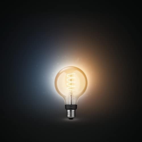 Philips Hue White Ambiance Filament Single Smart LED Globe [E27 Edison Screw] - 550 Lumens. Works with Alexa, Google Assistant and Apple Homekit