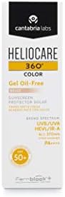 Heliocare 360 Color Gel Oil-Free Beige SPF 50 50ml / Gel Sunscreen For Face/Daily UVA UVB Visible Light Infrared-A Anti-Ageing Sun Protection/Matte Foundation Coverage