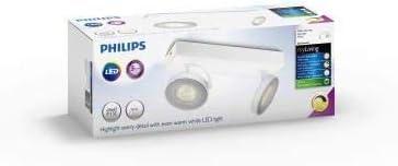 Philips MyLiving Clockwork LED Spotlight Bar 2 Bulbs, White, 531723116, White 8 wattsW