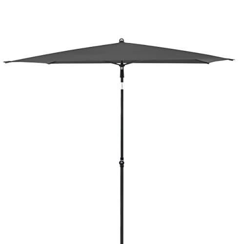 Doppler Rethink Parasol 180 x 120 cm in Dark Grey - Rectangular for Balcony and Patio - Sustainable Umbrella - Balcony Parasol with Hand Opener - With