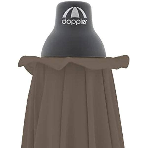 Doppler Parasol Asia Look SL-AZ Auto Tilt 250 cm Greige-Taupe I Garden Umbrella Bendable I Crank Umbrella with UV Protection 50+ I Crank Umbrella Made of Aluminium I Rainproof Polyester Umbrella Roof