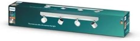 Philips myLiving Star WarmGlow Dimmable LED Spotlight, 4 x 4.5 W LED Light, Instant Start, Easy Installation - White