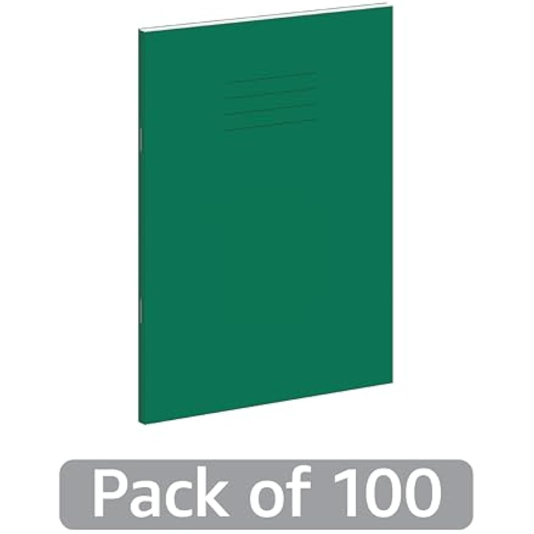 Hamelin 9 x 7-Inch 8 mm Ruled and Margin 48 Pages Exercise Book - Dark Green (Pack of 100) 100101386