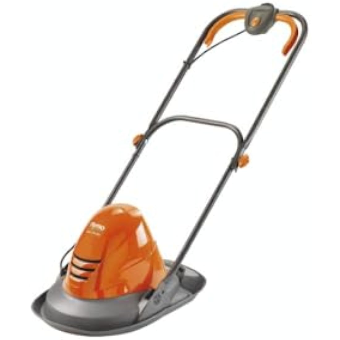 Flymo Turbo Lite 250 Electric Hover Lawn Mower – 1400 W, 25 cm Cutting Width, Ambidextrous Handles, Folds Flat, Orange