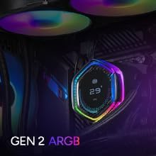 Cooler Master MasterLiquid 360 Ion CPU Liquid Cooler - 2.1" LCD Display, AIO Water Cooling System, Gen X Dual-Chamber Pump, Mobius 120P ARGB Fans, Addressable Gen 2 RGB, LGA1700 & AM5 Brackets