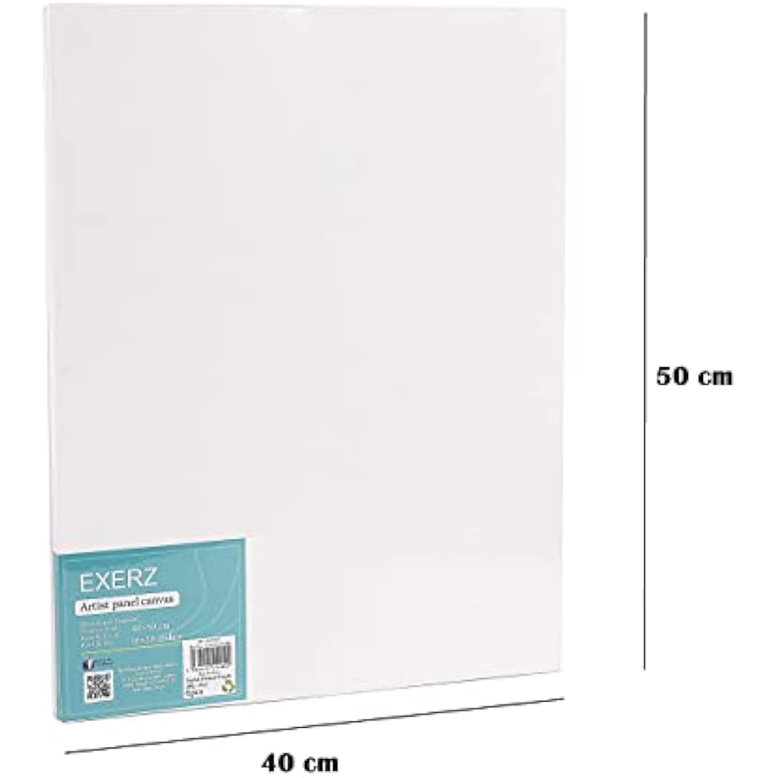 Exerz 40x50cm Canvas Panels 6pcs/ 3mm Artist Canvas Board Blank/ 280gsm 100% Cotton/Triple Primed/Acid Free/Medium Grain - Oil & Acrylic Painting for Artists at All Levels