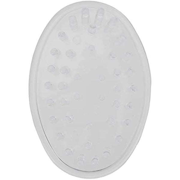 iDesign Hand Soap Holders, Small Oval Soap Dish Made of Durable Plastic, Set of 3 Practical Soap Trays for Bathroom, Toilet or Kitchen Sink, Clear